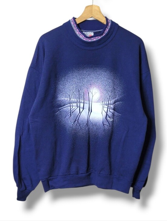 morning sun Tops - Vintage Morning Sun Snowy Trees Sweatshirt Large
